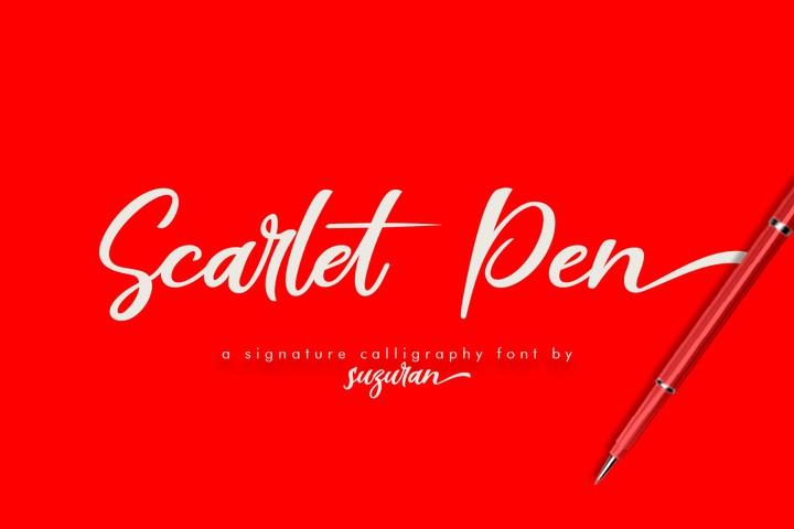 Font Scarlet Pen